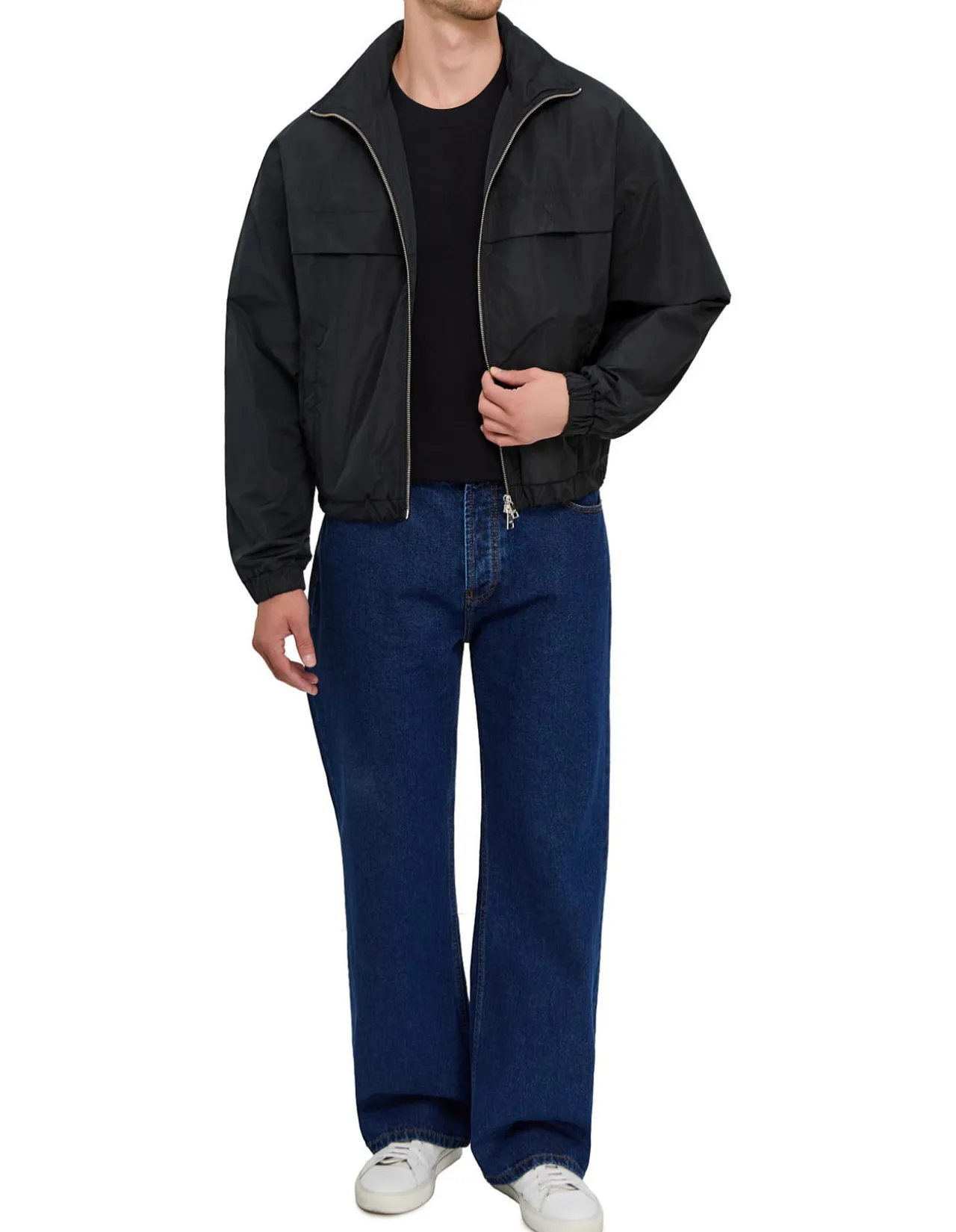 Coupe Vent Zip High Neck Windbreaker Jacket