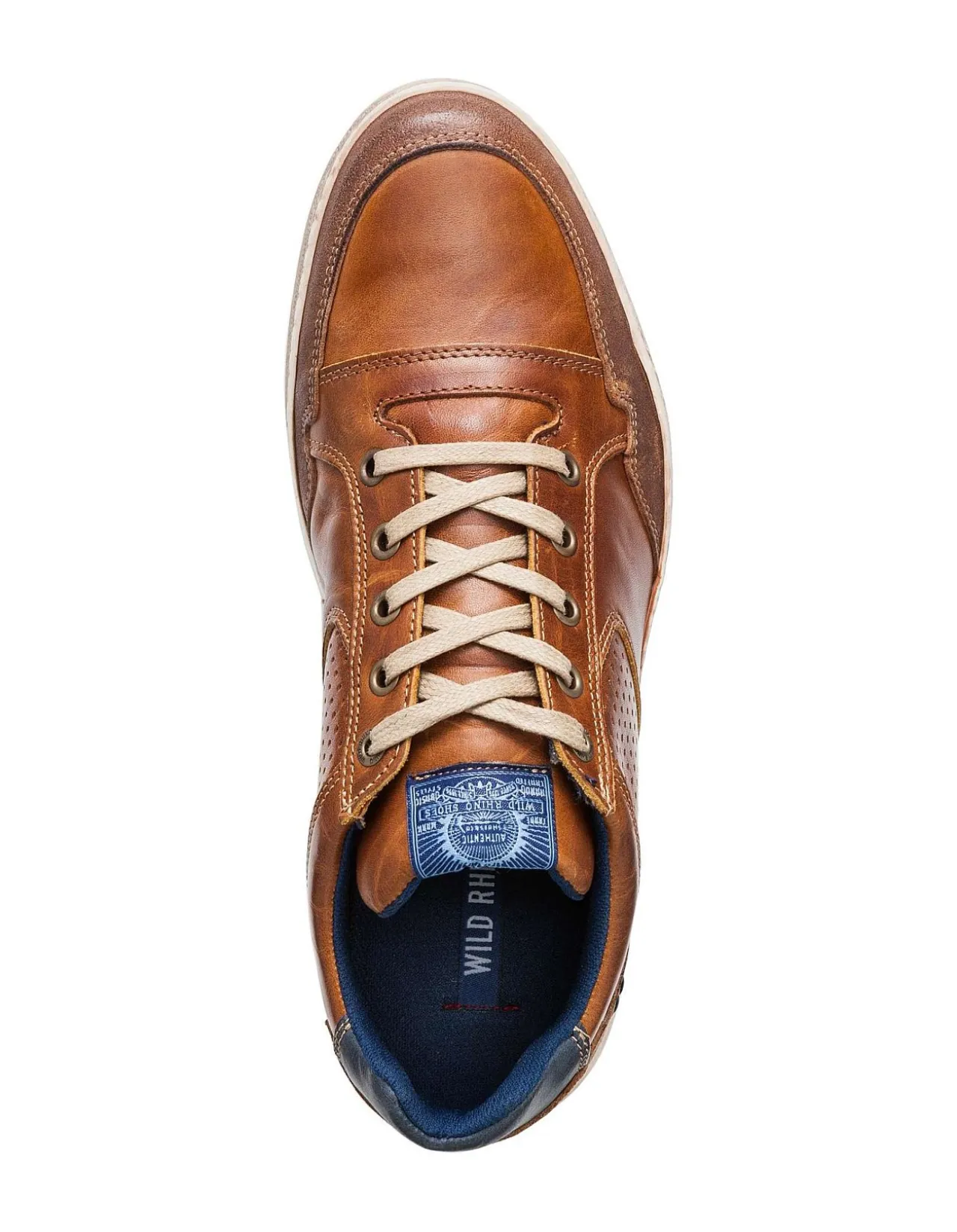 Crest Mens Leather Casual Lace Up Shoe