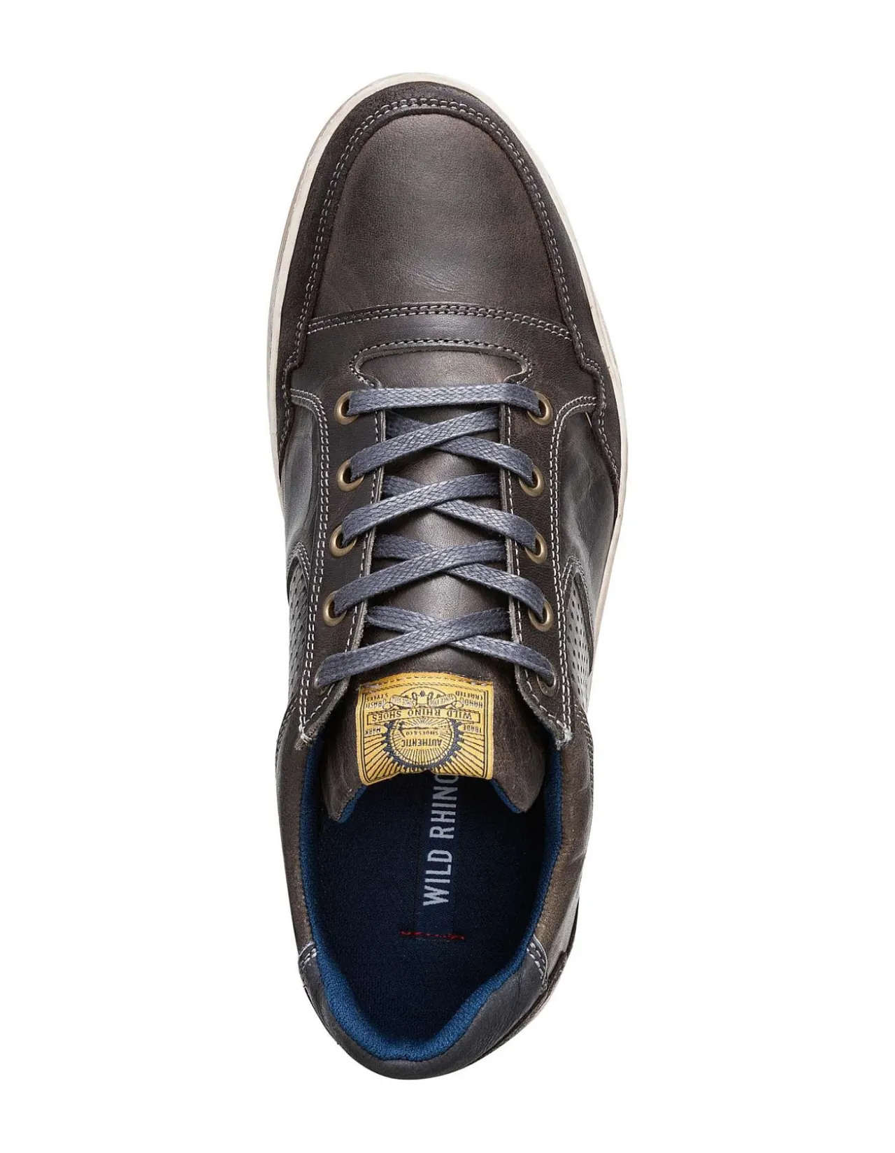 Crest Mens Leather Casual Lace Up Shoe