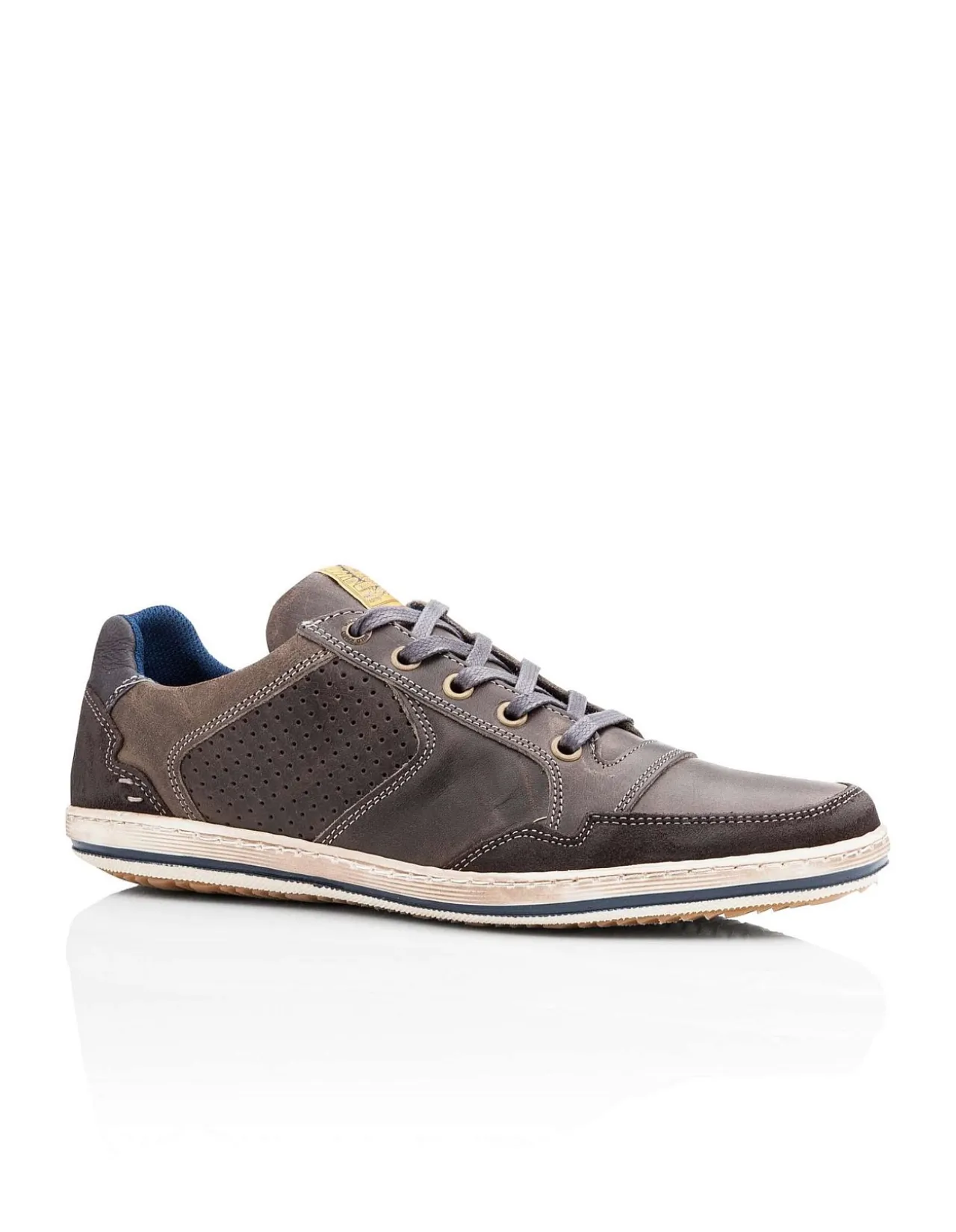 Crest Mens Leather Casual Lace Up Shoe