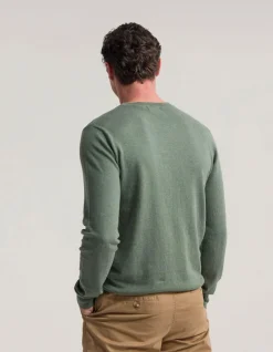 CREW NECK PURE MERINO WOOL PULLOVER