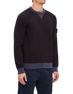 CREW NECK RAW HAND COTTON KNIT
