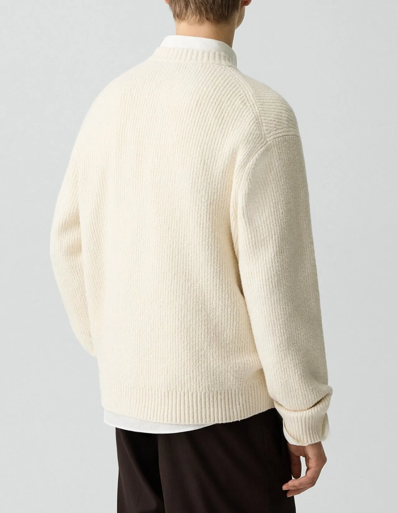 Crewneck Sweater in Cotton Silk Slub