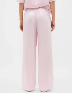 CRINKLED SATIN ELASTICATED PANT