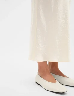 CRINKLED SATIN SLIP SKIRT