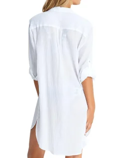 Crinkle Twill Beach Shirt