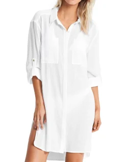 Crinkle Twill Beach Shirt
