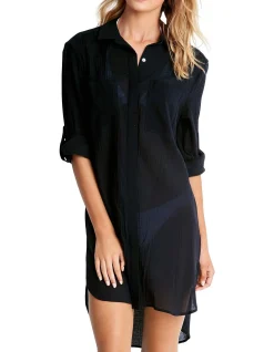 Crinkle Twill Beach Shirt