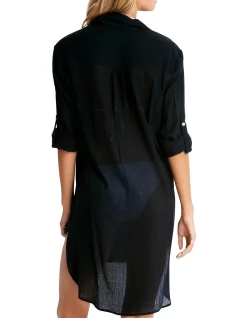 Crinkle Twill Beach Shirt