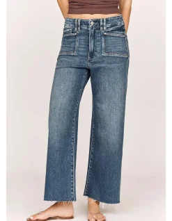 Cropped Alexa High Rise Raw Hem Jeans