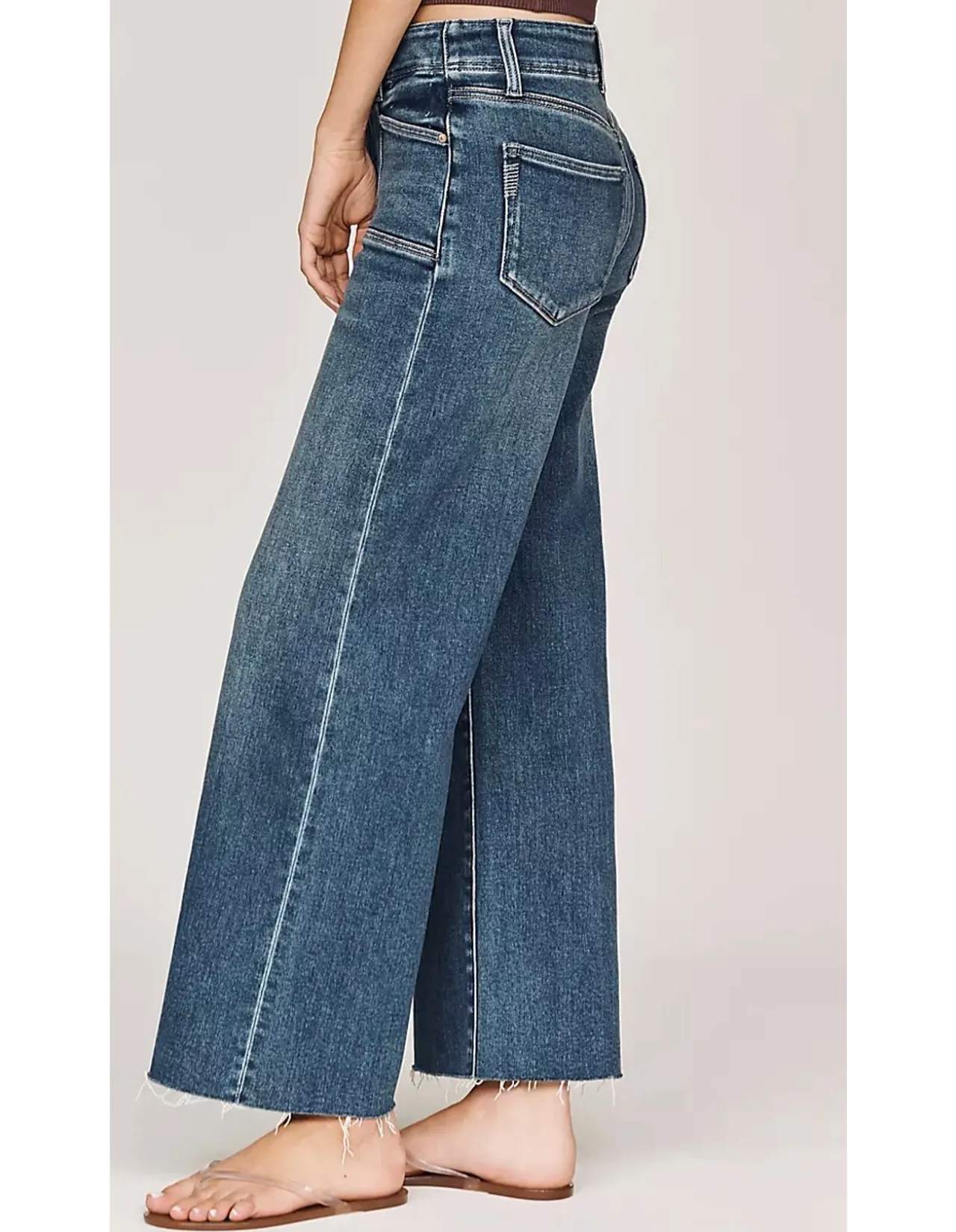 Cropped Alexa High Rise Raw Hem Jeans