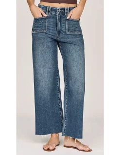 Cropped Alexa High Rise Raw Hem Jeans