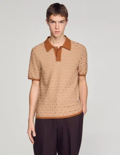 Cross Knit Polo Sweater