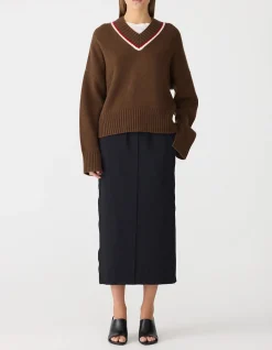 Crossover V Neck Knit