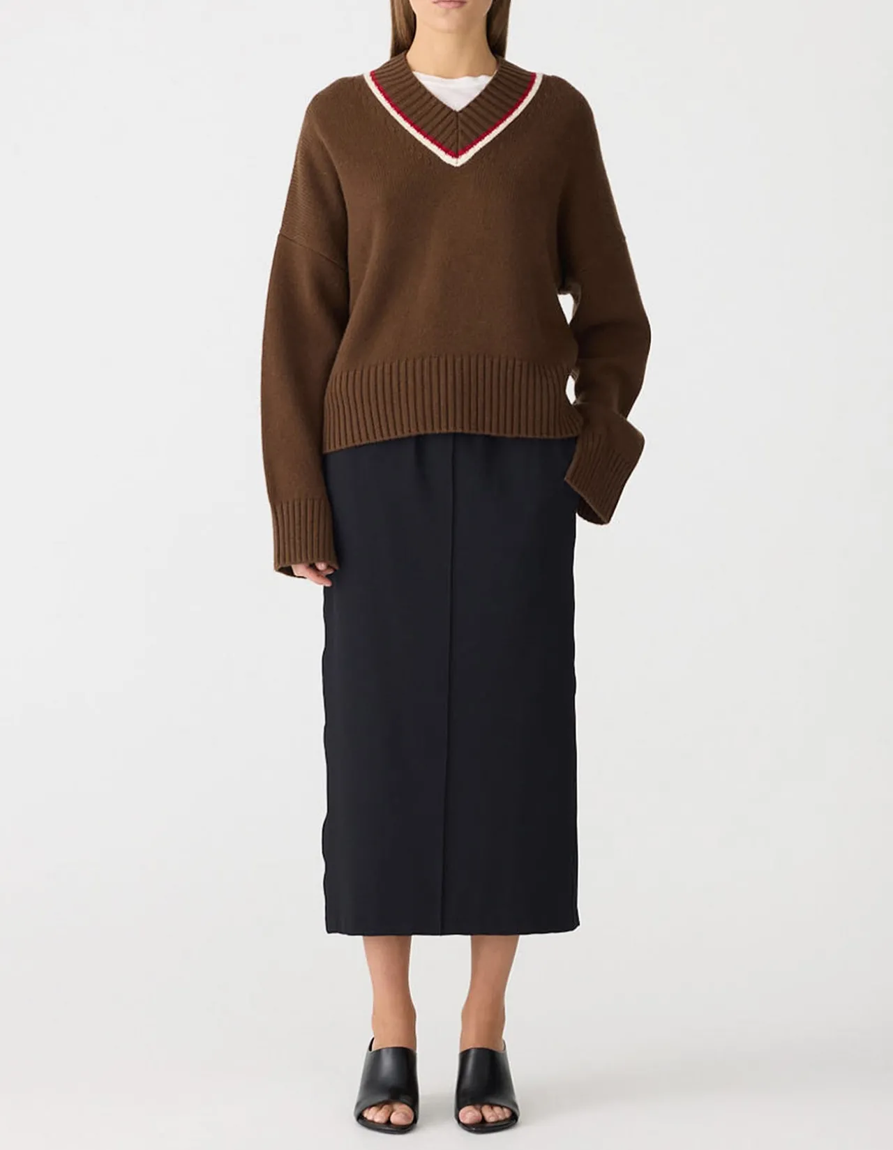 Crossover V Neck Knit