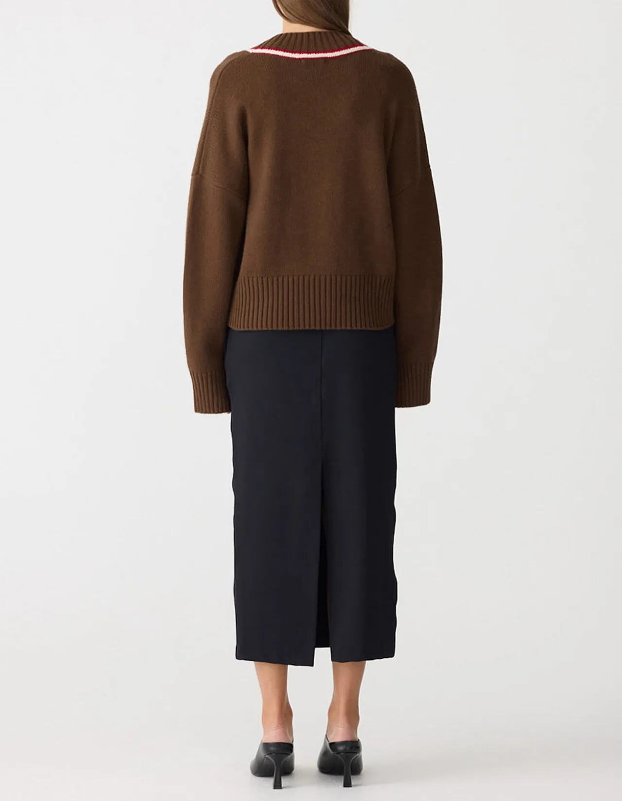 Crossover V Neck Knit