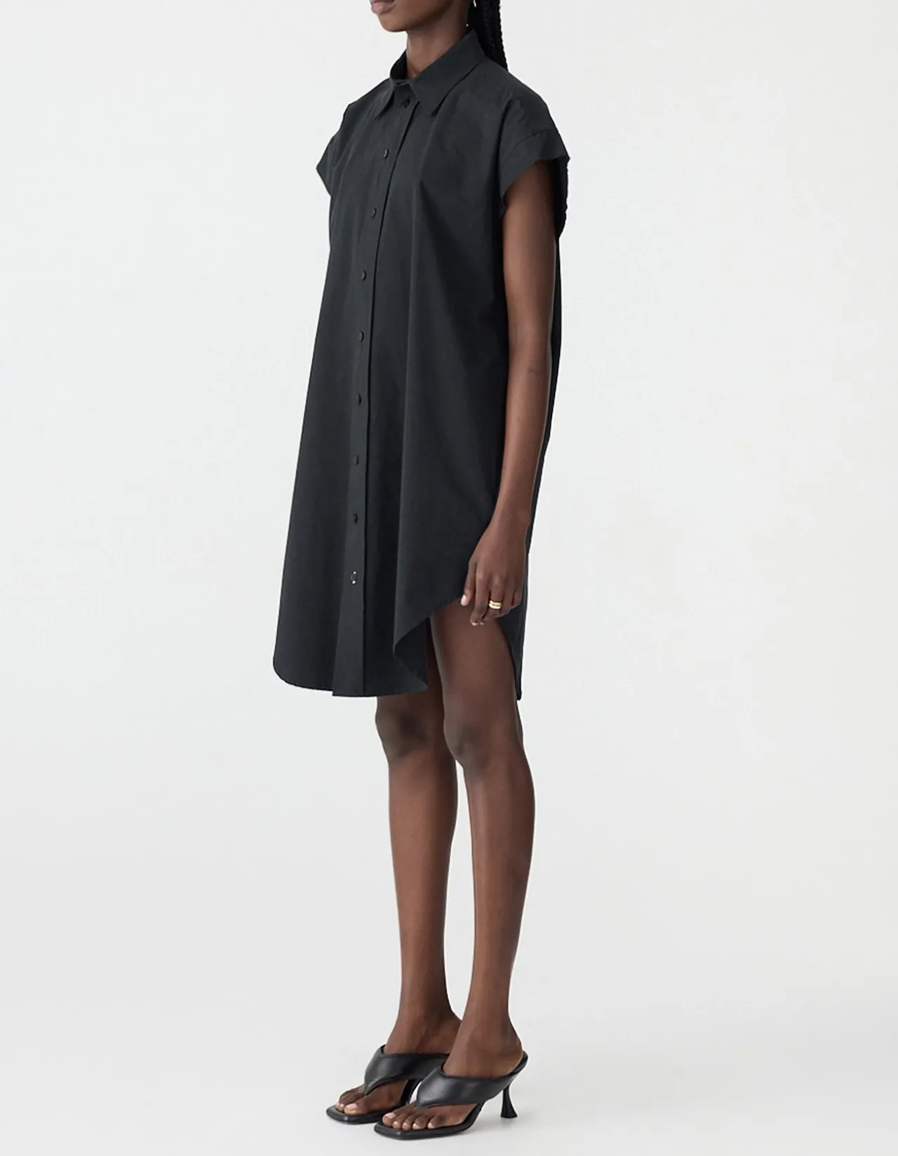 Crushed Cotton Sleeveless Dress