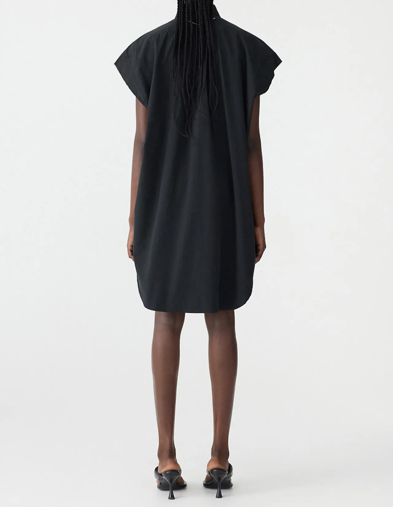 Crushed Cotton Sleeveless Dress