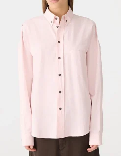 crushed cotton slouch shirt