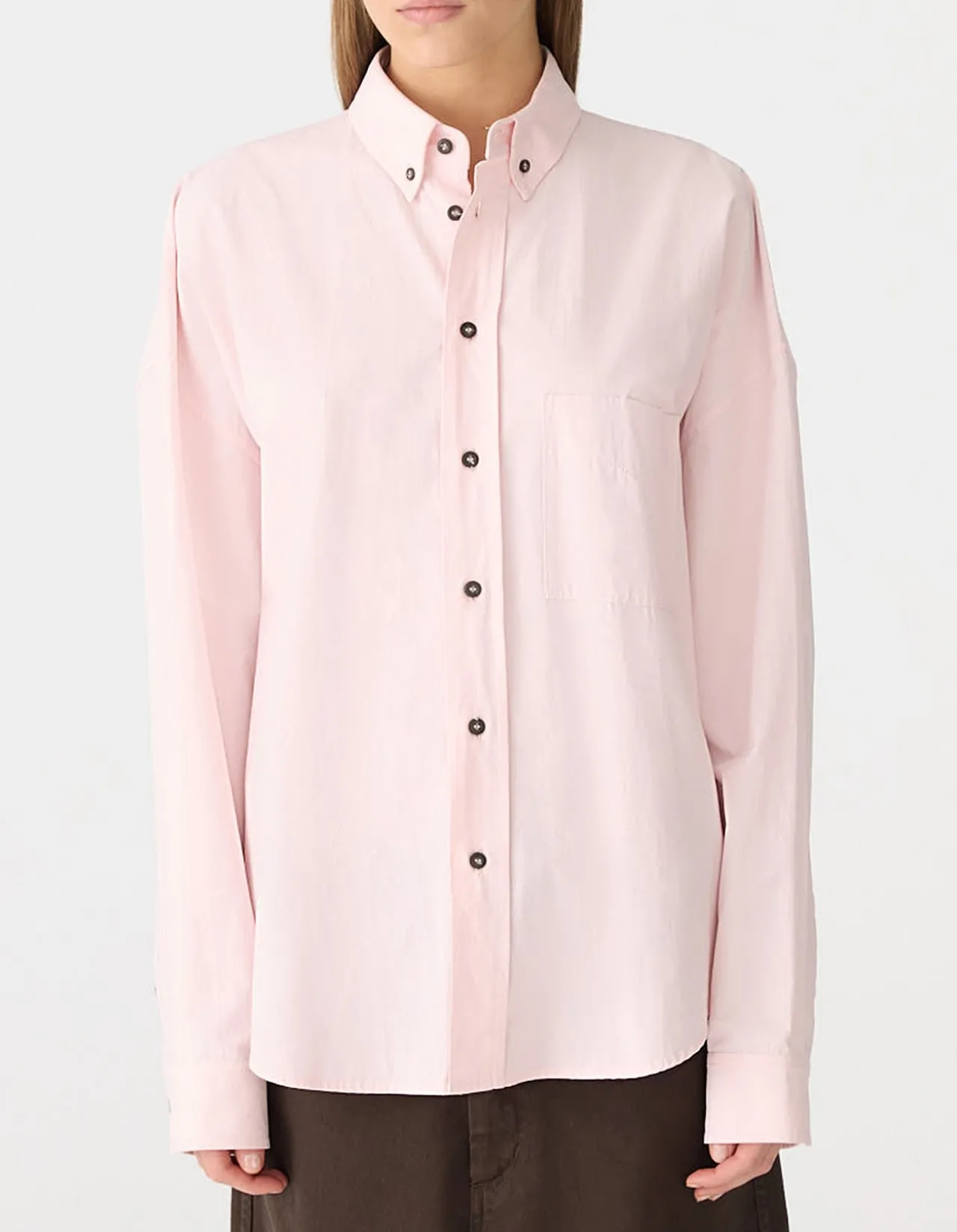 crushed cotton slouch shirt