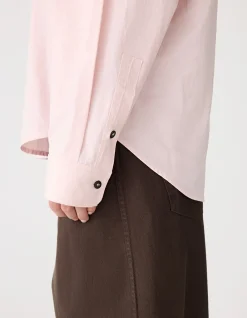 crushed cotton slouch shirt