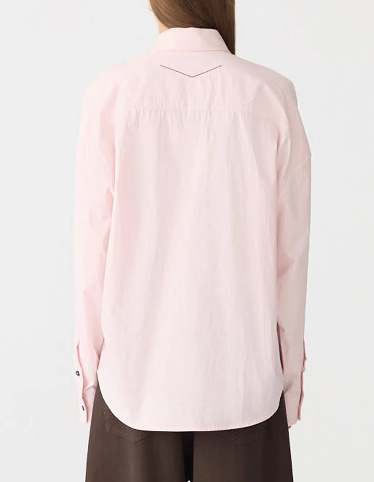 crushed cotton slouch shirt