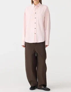 crushed cotton slouch shirt