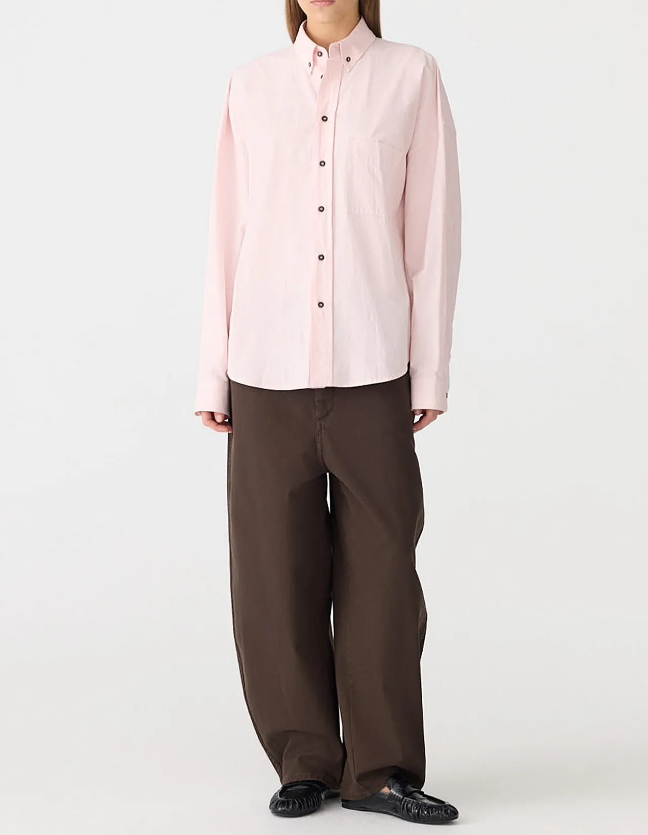 crushed cotton slouch shirt