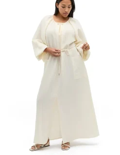 CRUSHED GATHERED MAXI DRESS