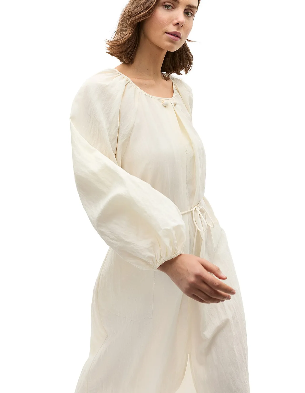 CRUSHED GATHERED MAXI DRESS