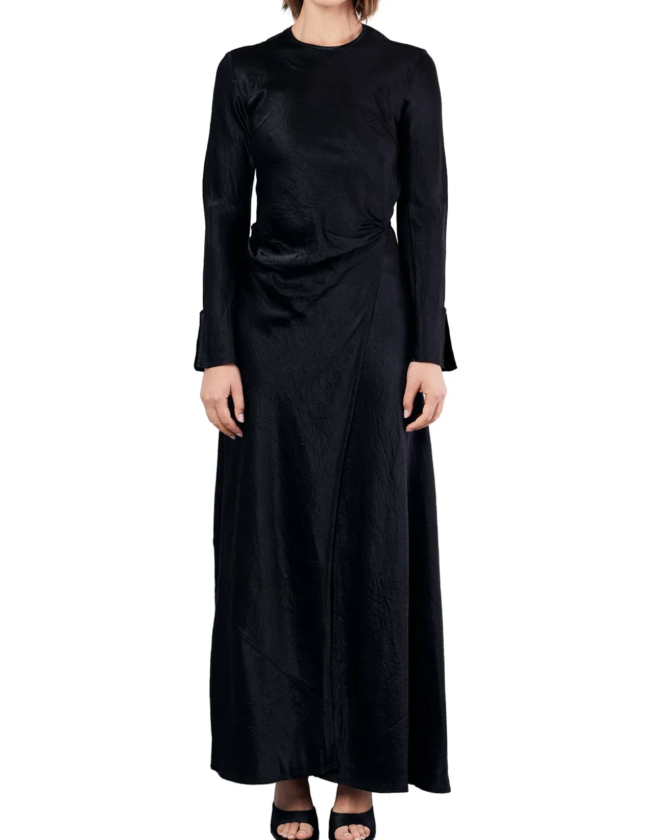 Crushed Wrap Dress