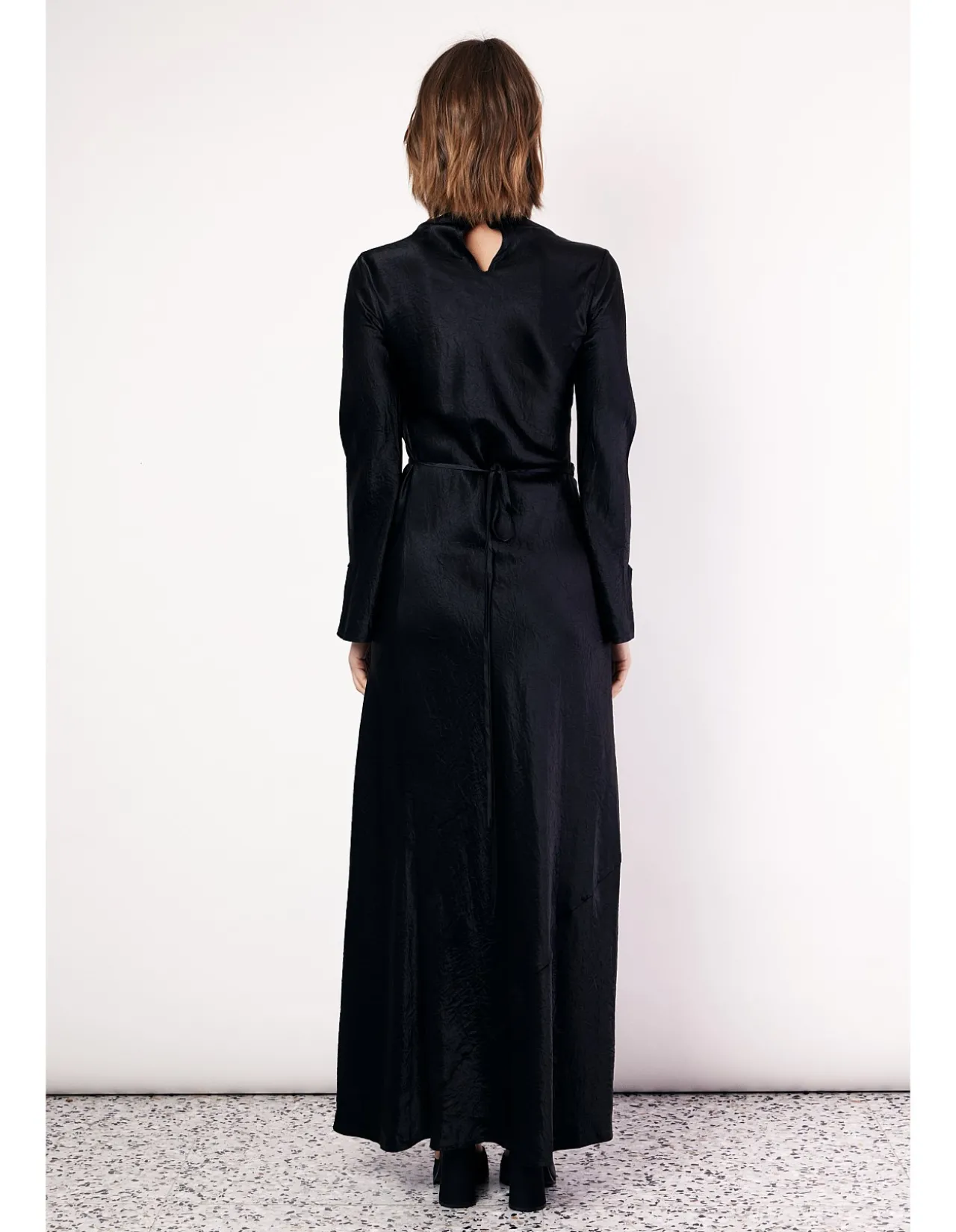 Crushed Wrap Dress
