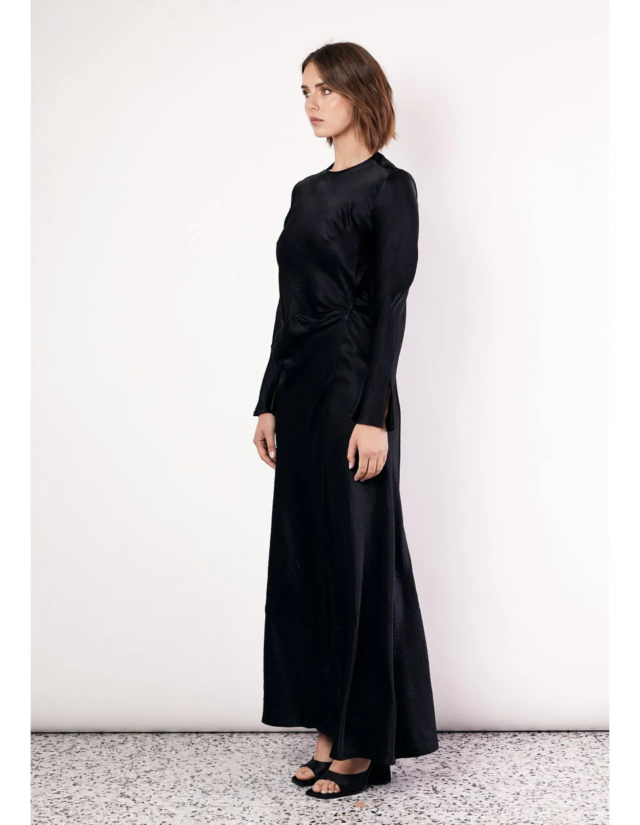 Crushed Wrap Dress
