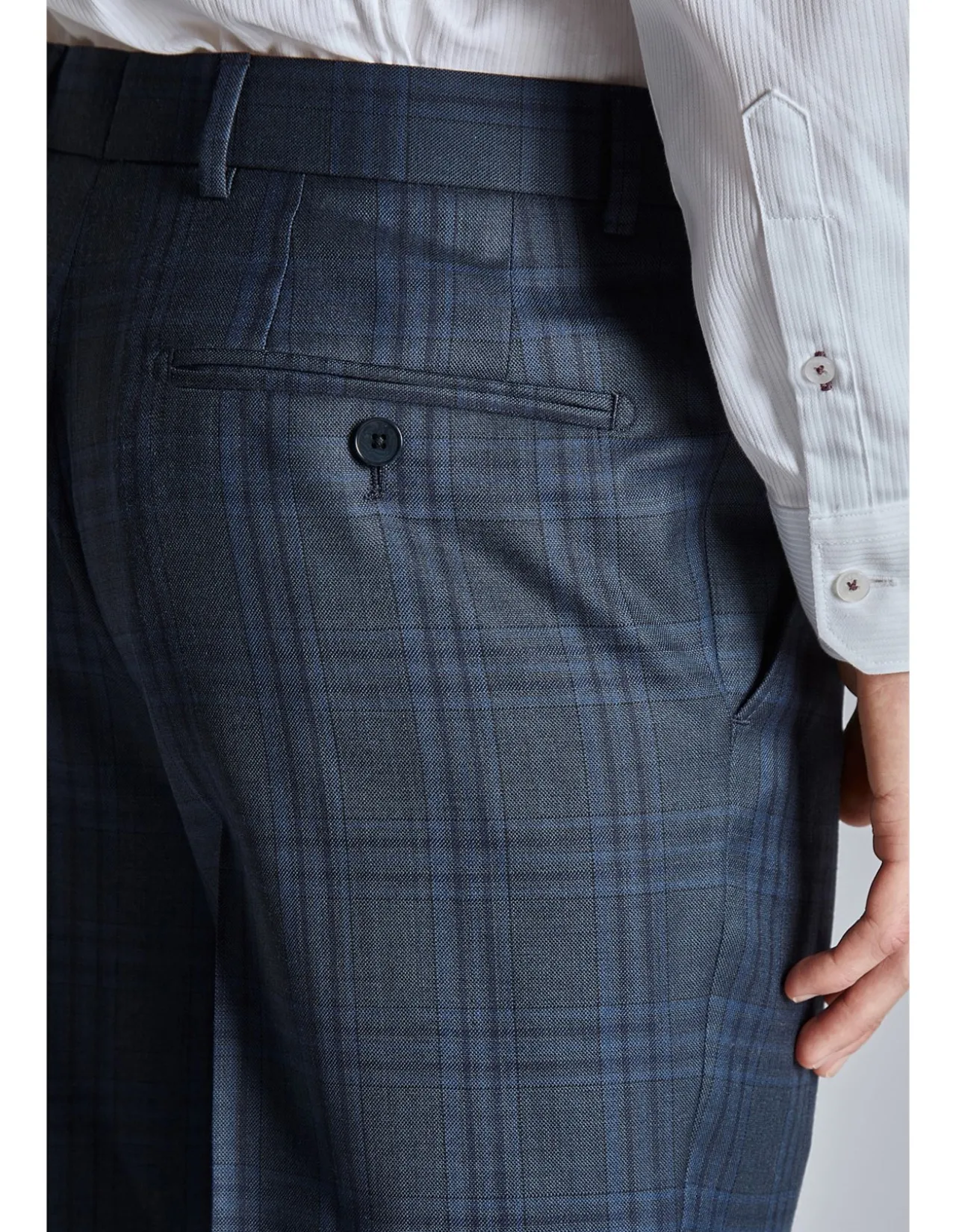 Crux Deep Blue Check Trousers