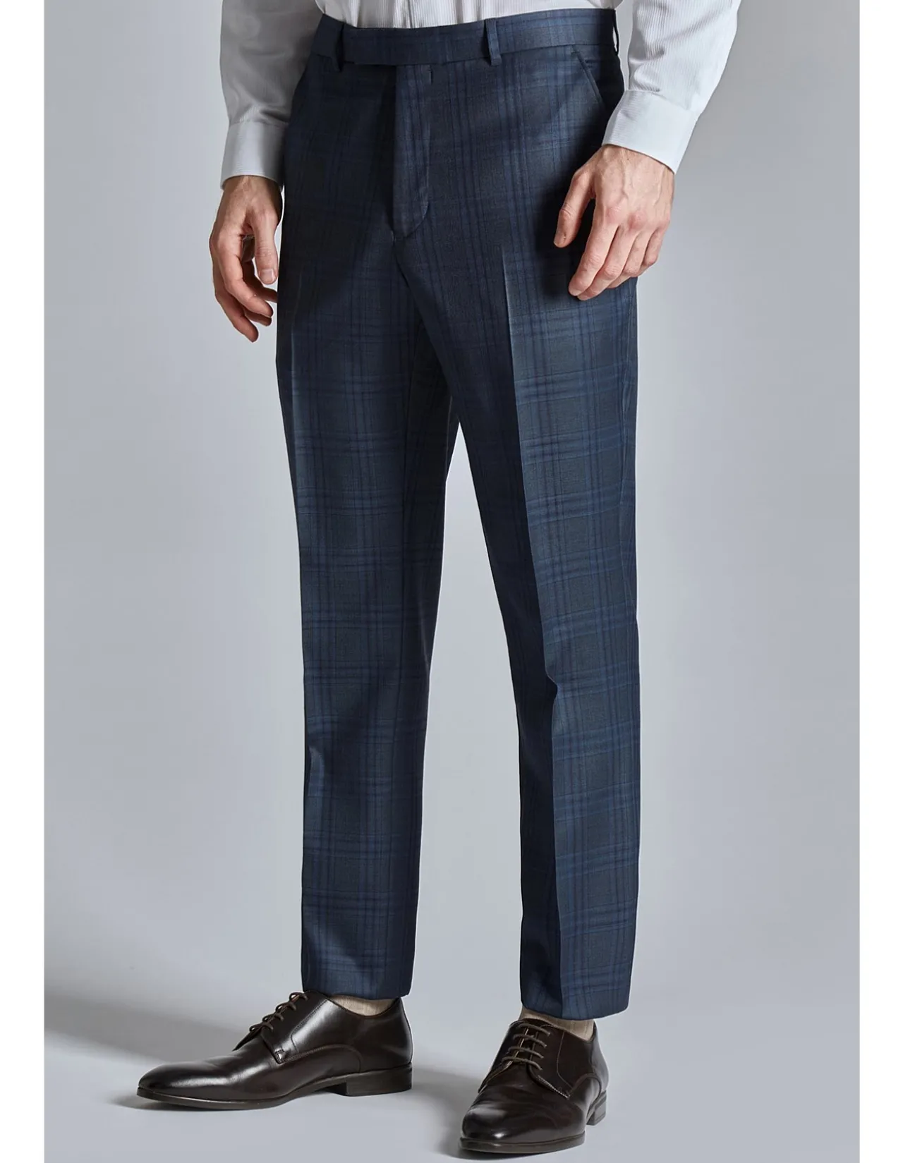 Crux Deep Blue Check Trousers