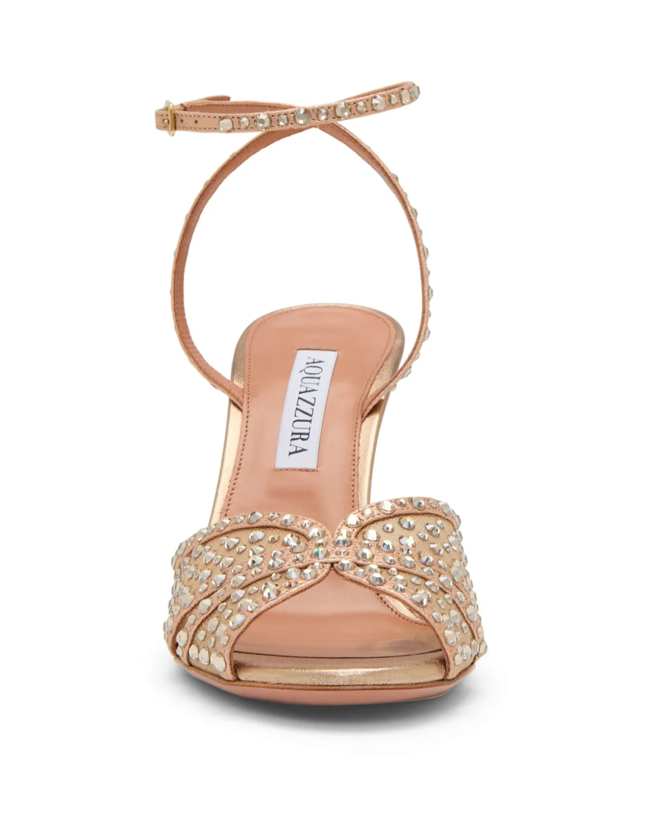 Crystal Lover Crystal Embellished Ankle Strap Sandals