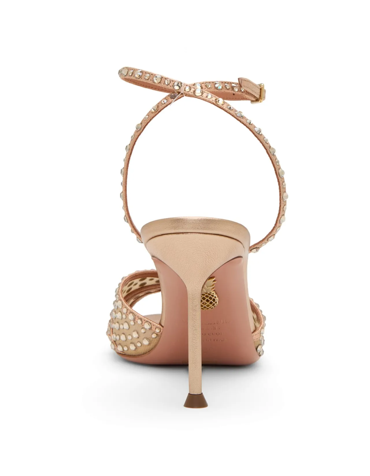 Crystal Lover Crystal Embellished Ankle Strap Sandals