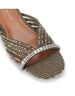 CRYSTAL STRAP FLAT MULE