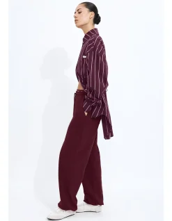 Cuffed Hem Logo Track Pants