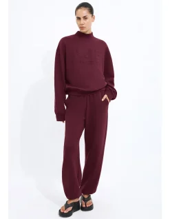 Cuffed Hem Logo Track Pants