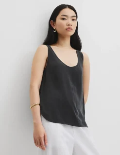 Cupro Scoop Neck Tank