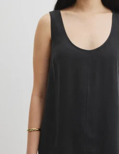 Cupro Scoop Neck Tank