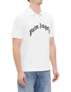 Curved Logo Polo Shirt Black