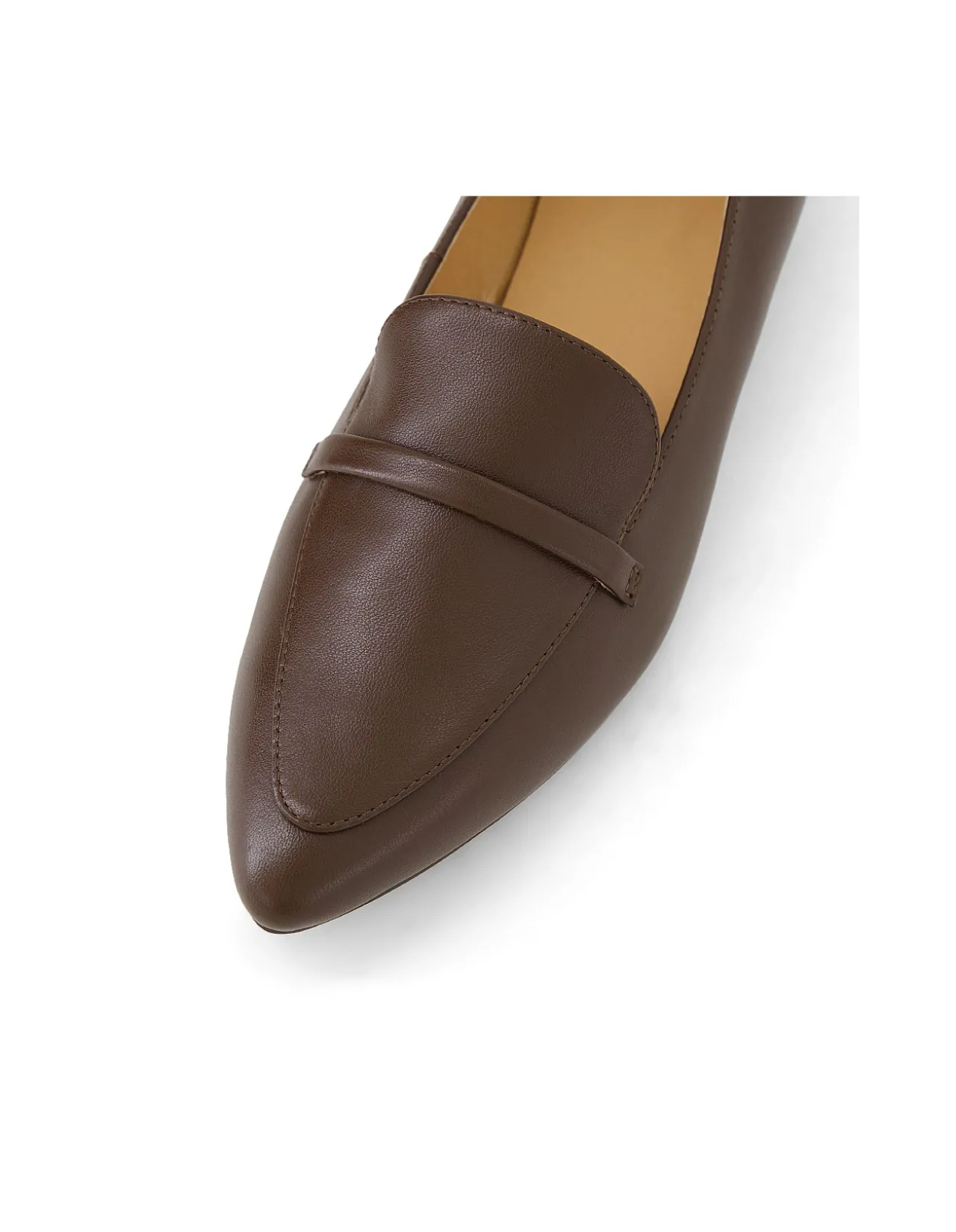 DAELE DF CHOC DK BROWN HEEL LEATHER