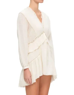 DAMYA LS VNECK MINI DRESS