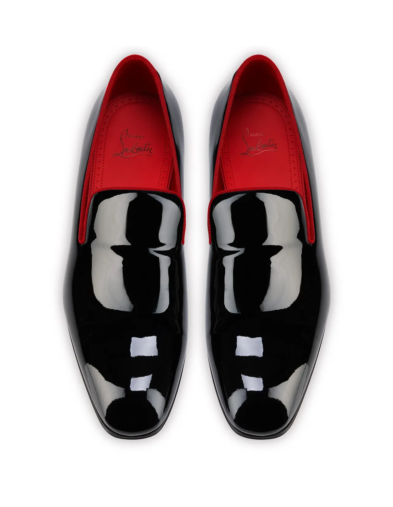 DANDELION GALVIN PATENT BLACK LIN LOUBI LOAFERS