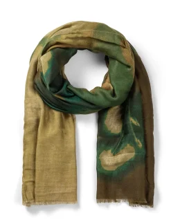 Dandelion Print Lightweight Frayed Edge Scarf