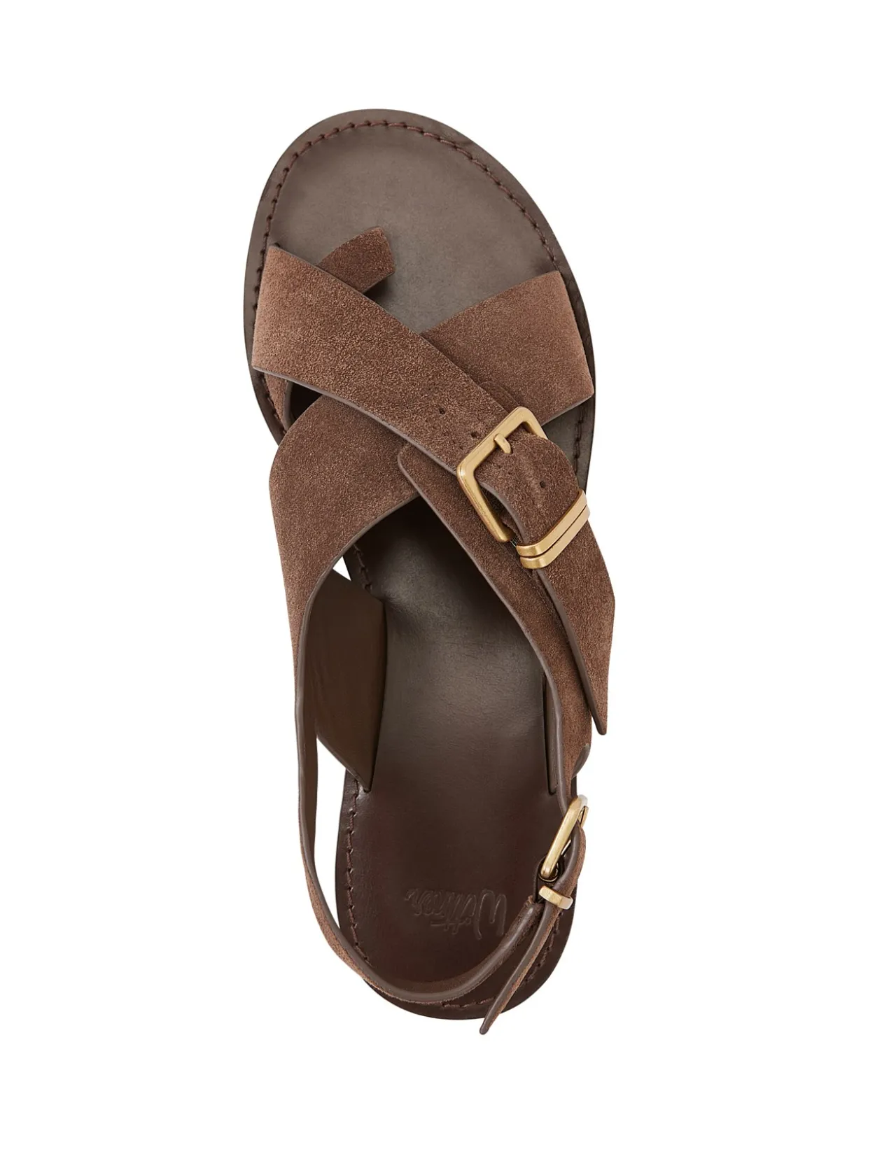DANNA Tawny Brown Suede Leather Sandal