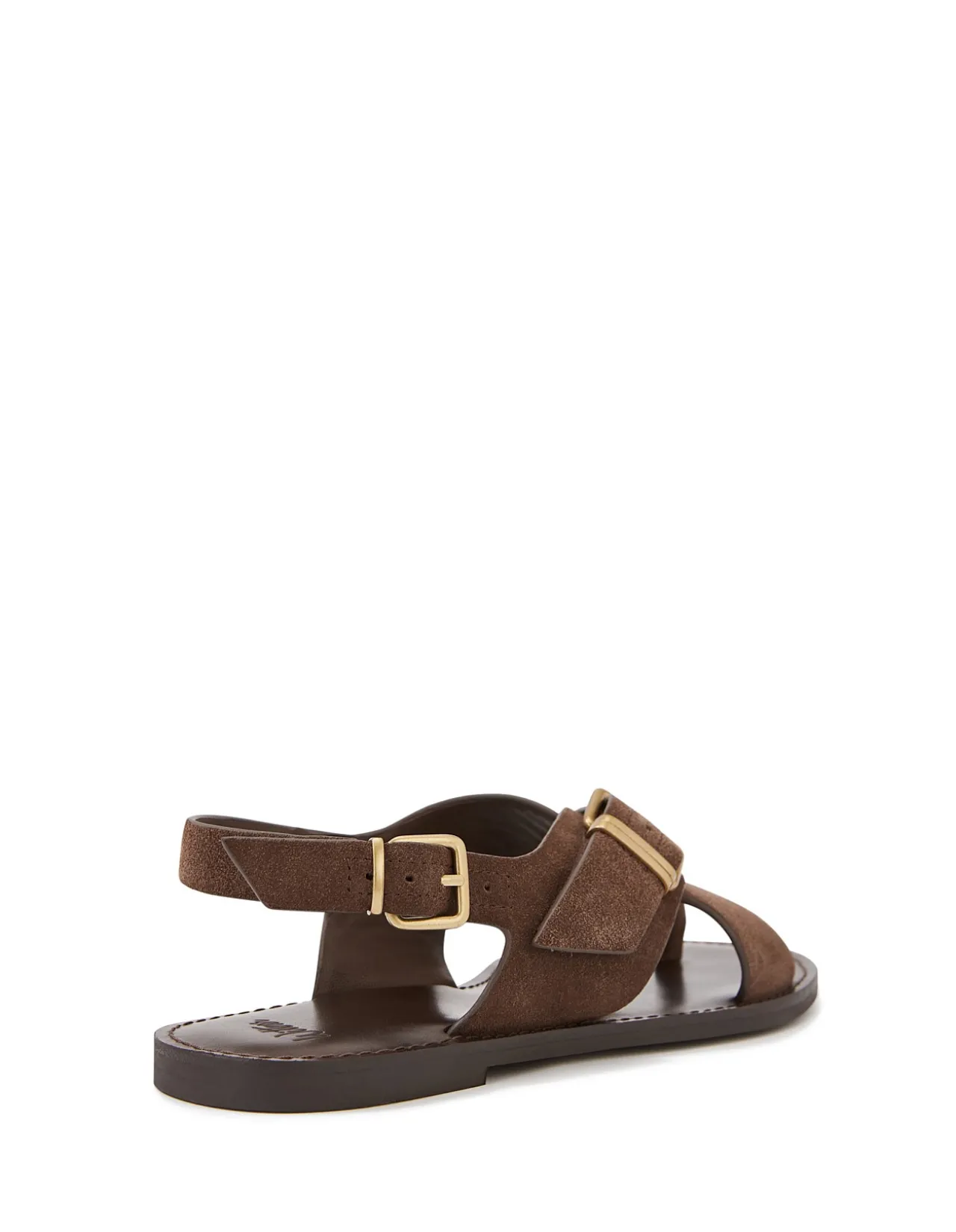 DANNA Tawny Brown Suede Leather Sandal