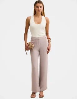 DAPHNE MID WAIST STRAIGHT LEG PANTS